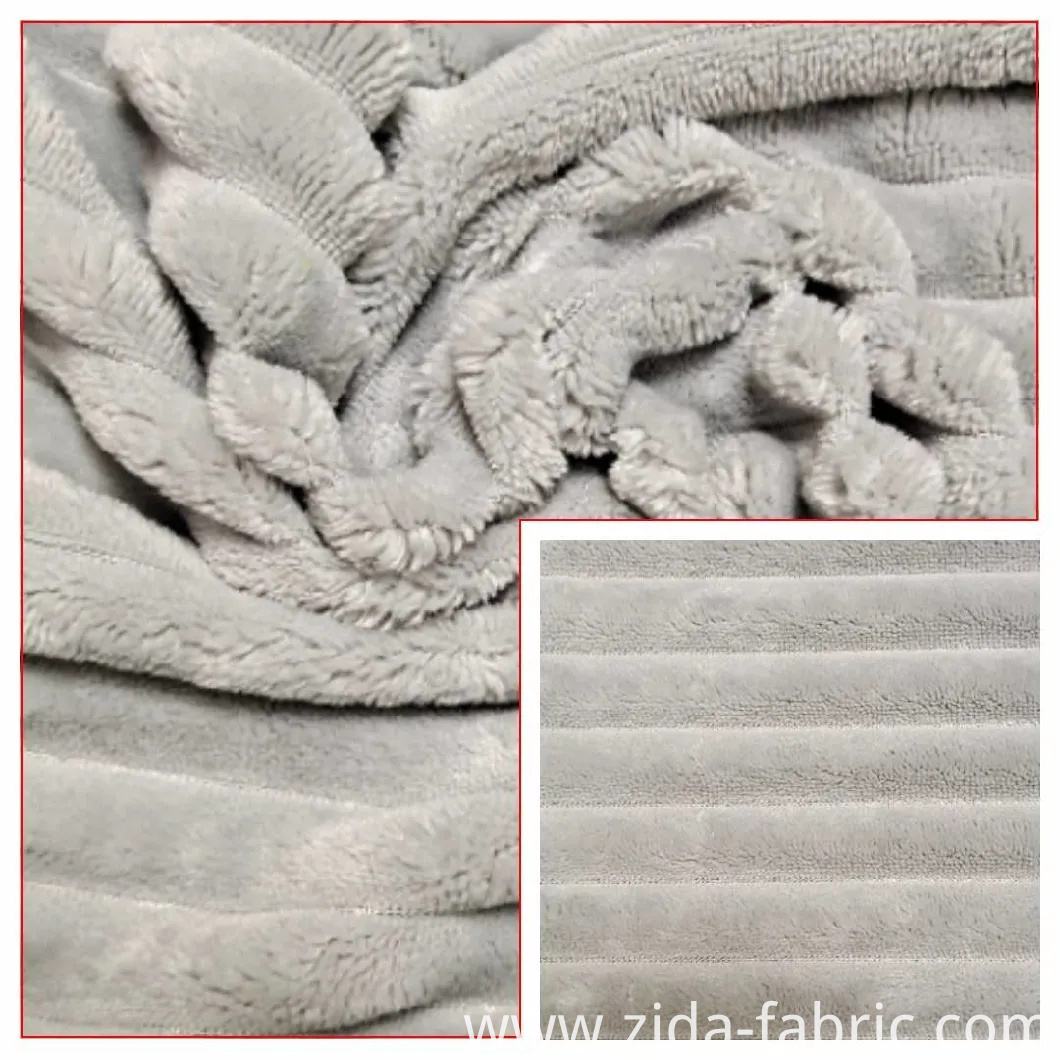100% Polyester Flannel Fleece Minky Stripes Fabric